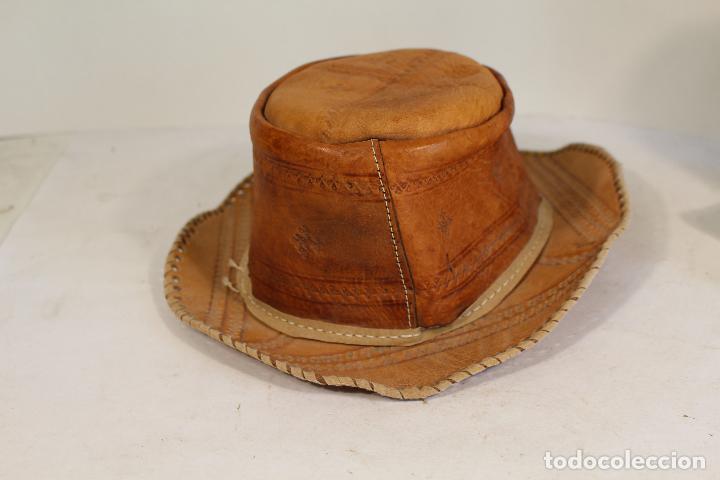 Antig&uuml;edades: sombrero australiano de cuero - Foto 3