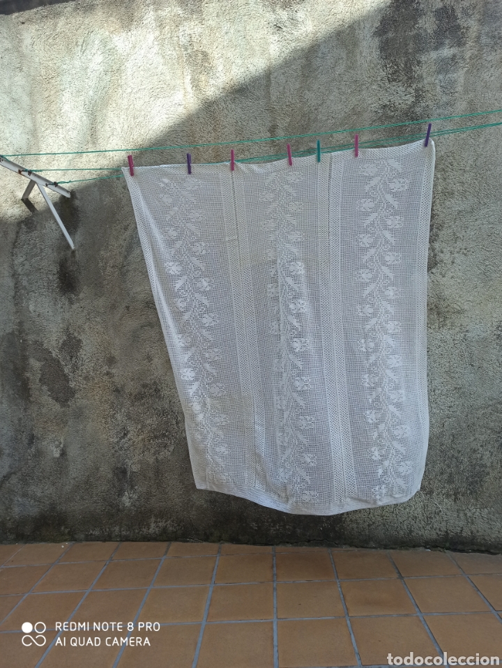 Antig&uuml;edades: Cortina de ganchillo, hilo Fabra y Coats - Foto 5