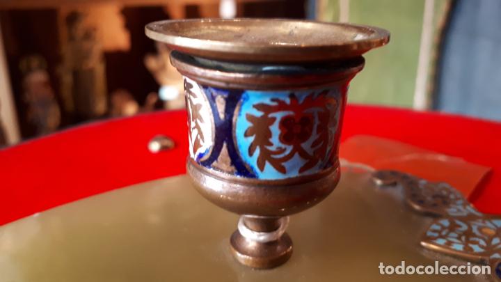 Antig&uuml;edades: PALMATORIA DE ESMALTE Y ONIX. S. XIX. - Foto 3