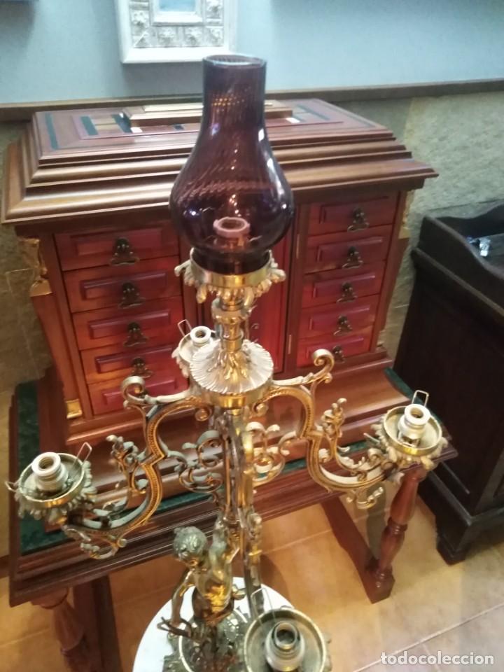Antig&uuml;edades: L&aacute;mpara candelabro de gran tama&ntilde;o. - Foto 5