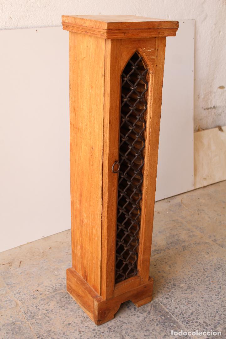 Antig&uuml;edades: mueble rustico de hierro y madera para cd - Foto 5