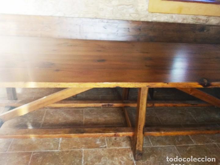 Antig&uuml;edades: Mesa de madera, m&aacute;s de 3 metros de largo. - Foto 6