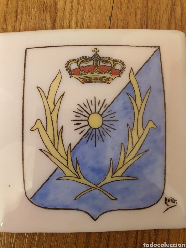 Antig&uuml;edades: Azulejo ceramica marca reig - Foto 3