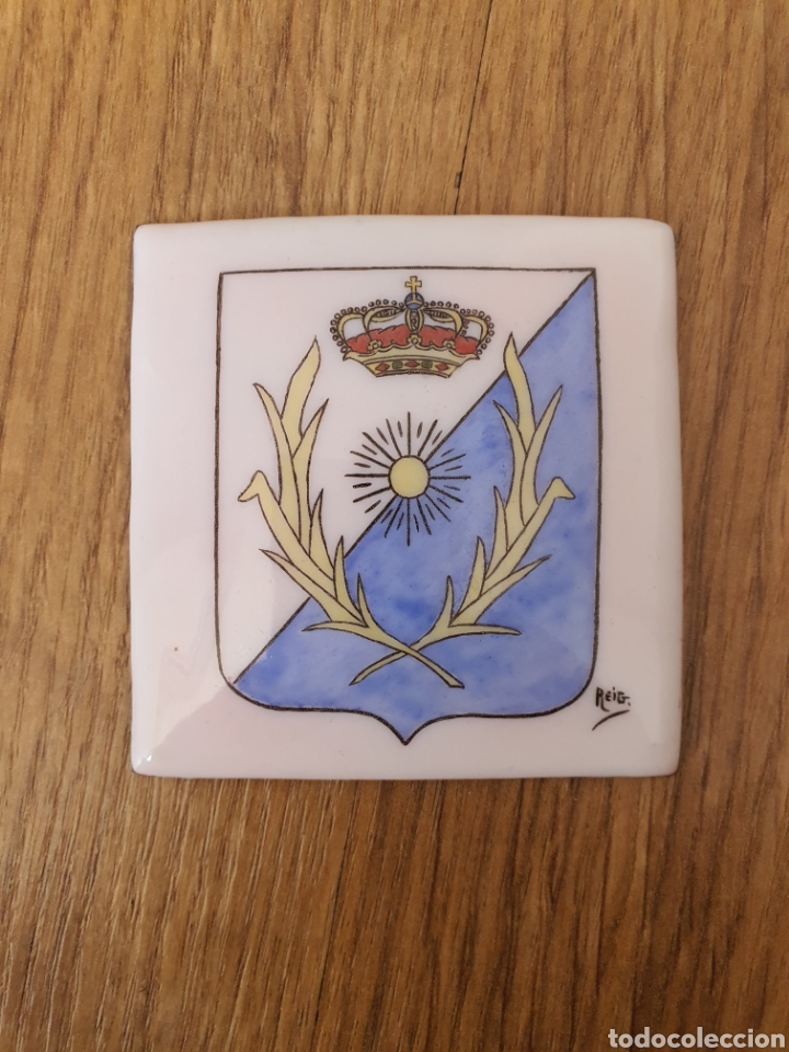 Antig&uuml;edades: Azulejo ceramica marca reig - Foto 1