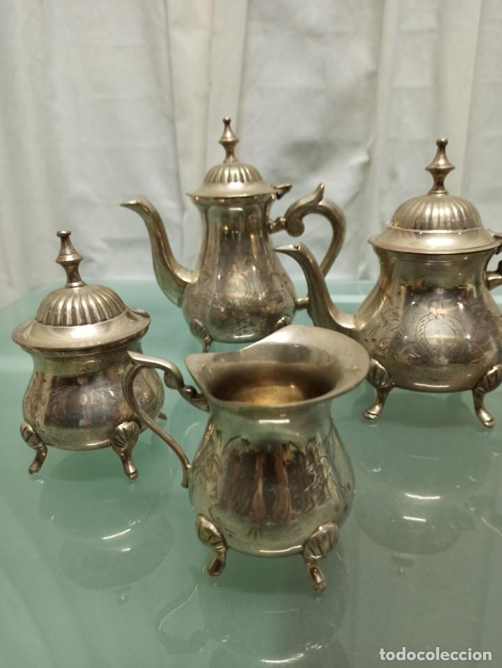 Antig&uuml;edades: JUEGO CAF&Eacute;/T&Eacute; EN ALPACA - Foto 1