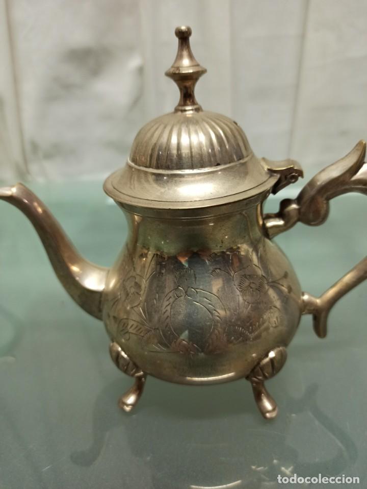 Antig&uuml;edades: JUEGO CAF&Eacute;/T&Eacute; EN ALPACA - Foto 2