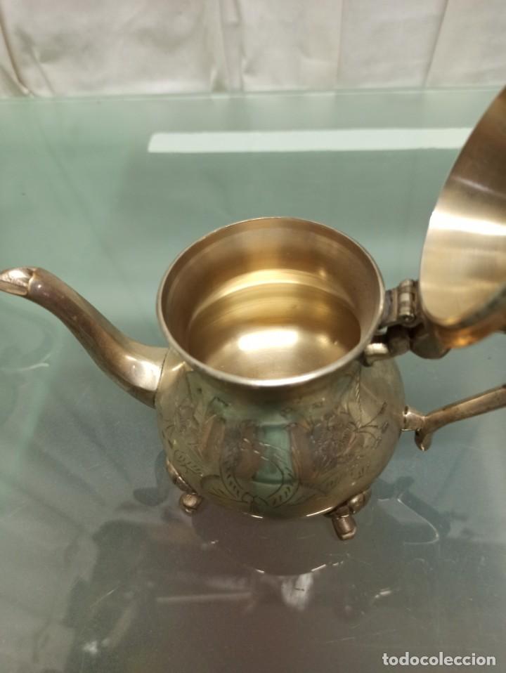 Antig&uuml;edades: JUEGO CAF&Eacute;/T&Eacute; EN ALPACA - Foto 4