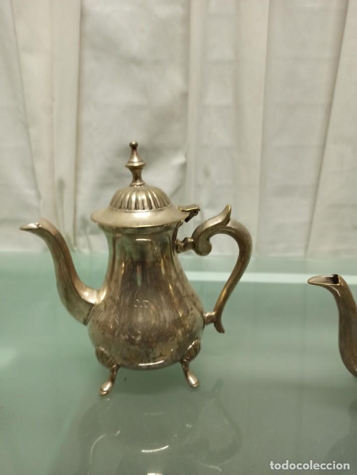 Antig&uuml;edades: JUEGO CAF&Eacute;/T&Eacute; EN ALPACA - Foto 5