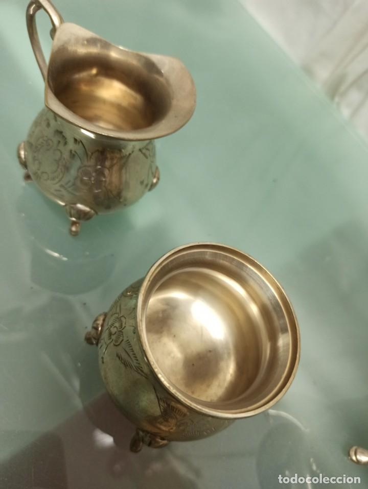 Antig&uuml;edades: JUEGO CAF&Eacute;/T&Eacute; EN ALPACA - Foto 6