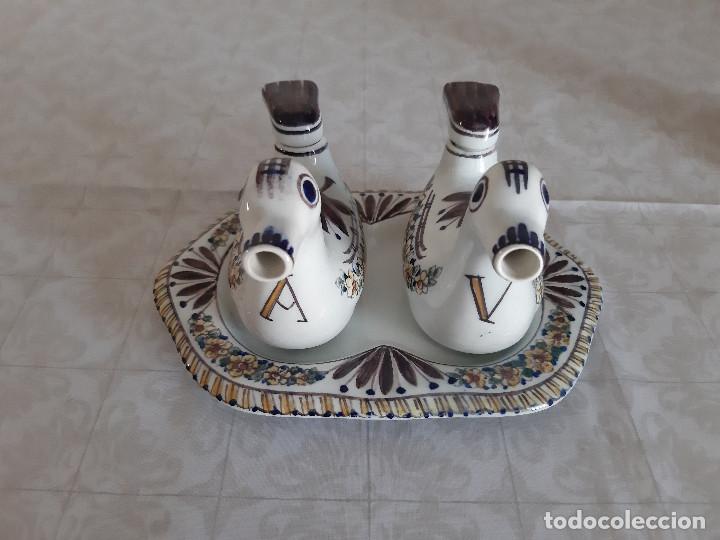 Antig&uuml;edades: Aceitera Porcelana patos. - Foto 1