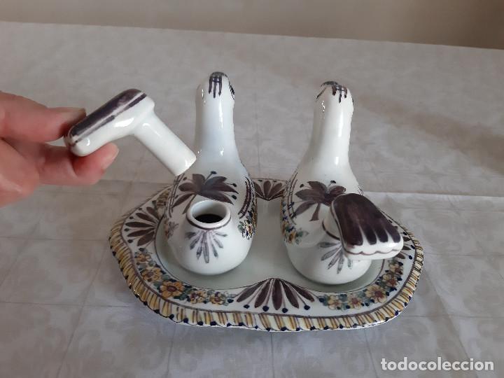 Antig&uuml;edades: Aceitera Porcelana patos. - Foto 3