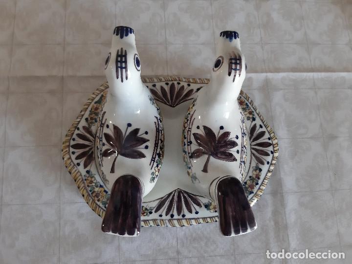 Antig&uuml;edades: Aceitera Porcelana patos. - Foto 6