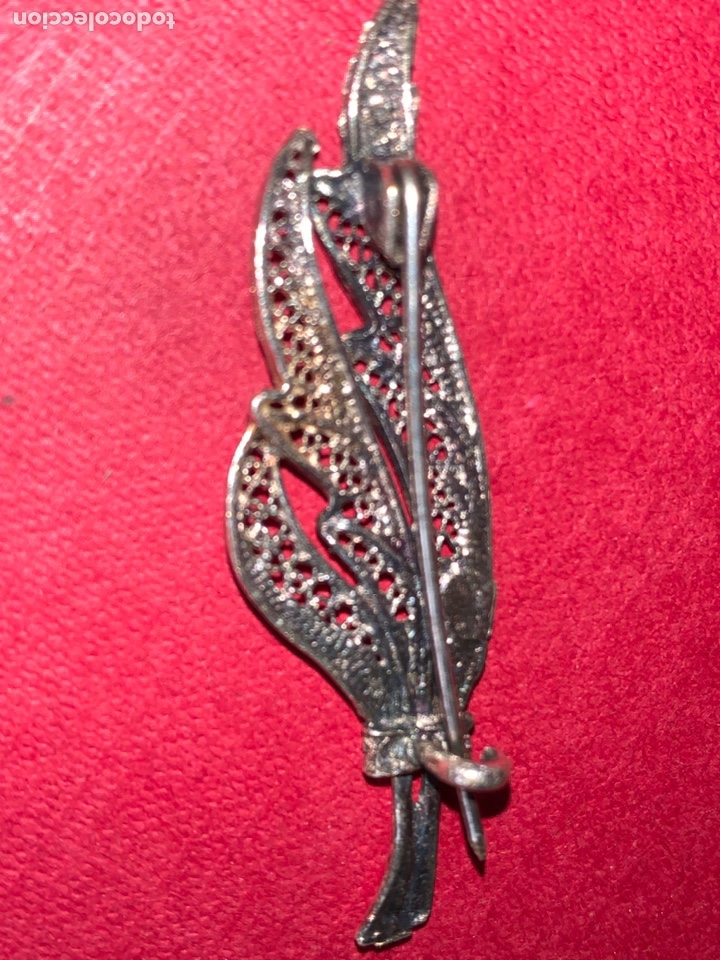 Antig&uuml;edades: Lindo broche en filigrana de plata - Foto 7
