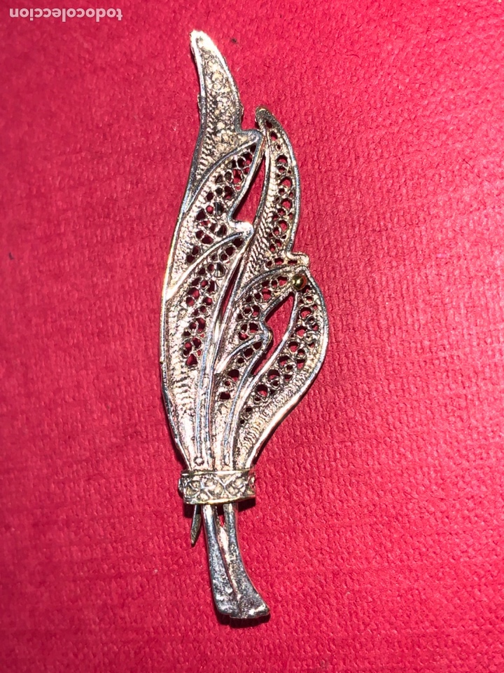 Antig&uuml;edades: Lindo broche en filigrana de plata - Foto 1