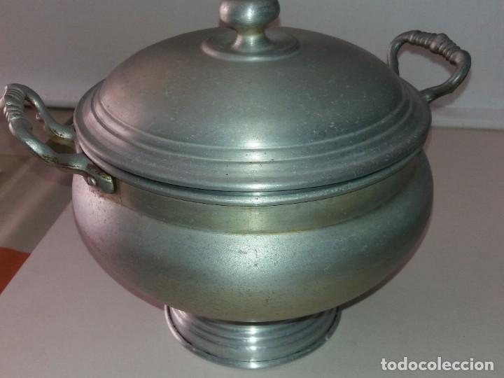 Antig&uuml;edades: ANTIGUA SOPERA DE ALUMINIO. - Foto 2