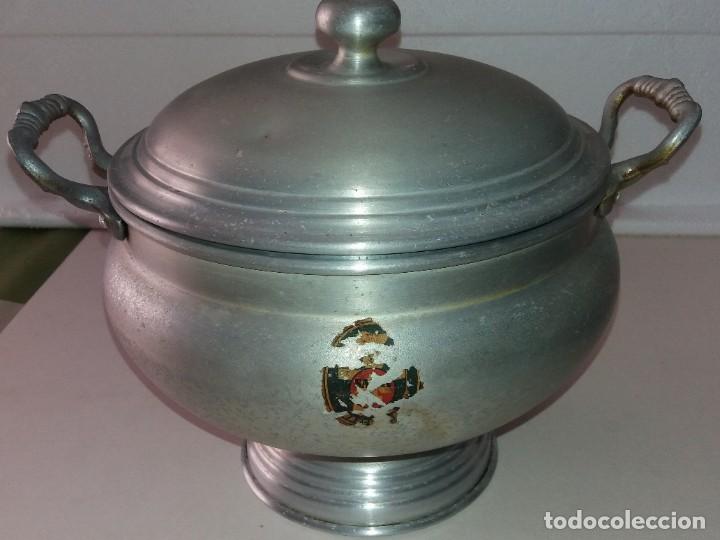 Antig&uuml;edades: ANTIGUA SOPERA DE ALUMINIO. - Foto 3