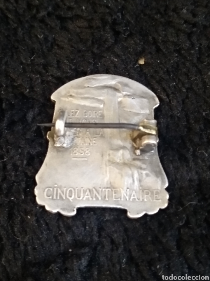 Antig&uuml;edades: Medalla broche inmaculada concepci&oacute;n, cincuentenario - Foto 2