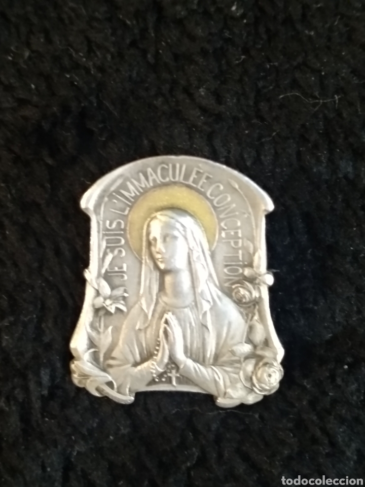Antig&uuml;edades: Medalla broche inmaculada concepci&oacute;n, cincuentenario - Foto 1