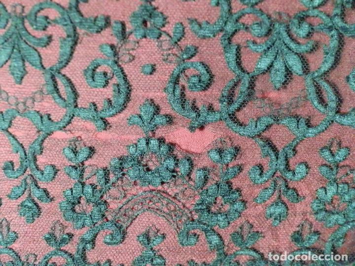 Antig&uuml;edades: ANTIGUA MANTILLA RECTANGULAR DE ENCAJE, 190X75 CM - Foto 12
