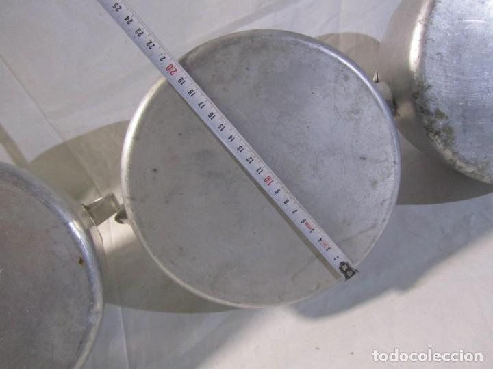 Antig&uuml;edades: 3 teteras cafeteras de aluminio grandes - Foto 20