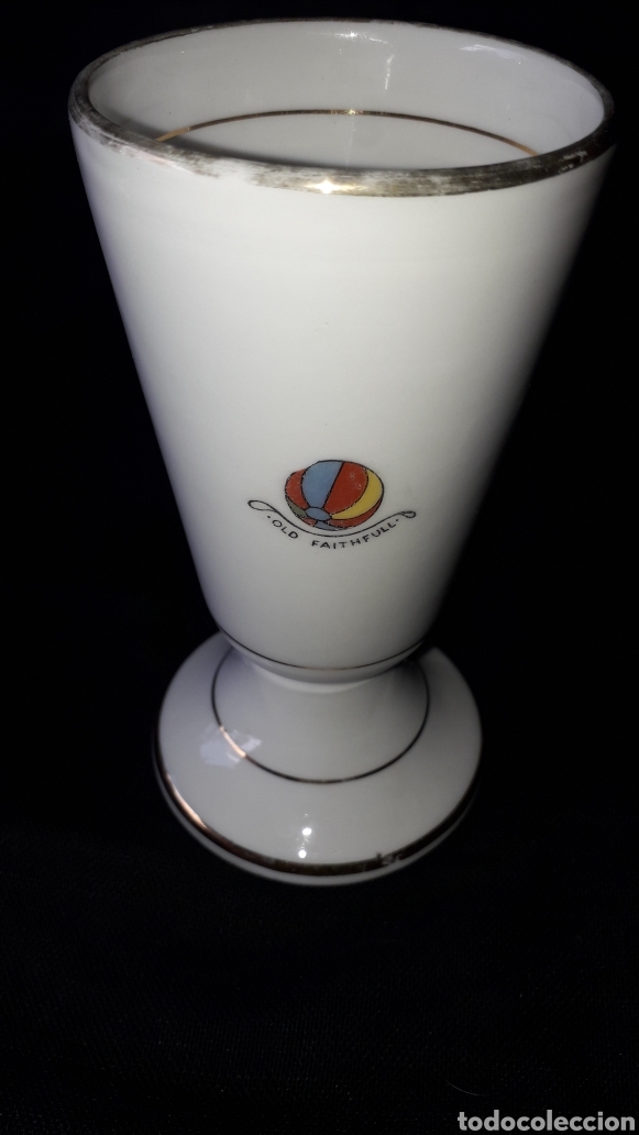 Antig&uuml;edades: Copa vaso porcelana limoges perros - Foto 5