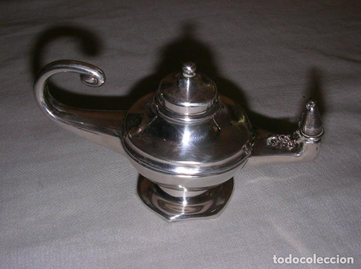 Antig&uuml;edades: L&Aacute;MPARA DE ALADINO DE PLATA - Foto 2