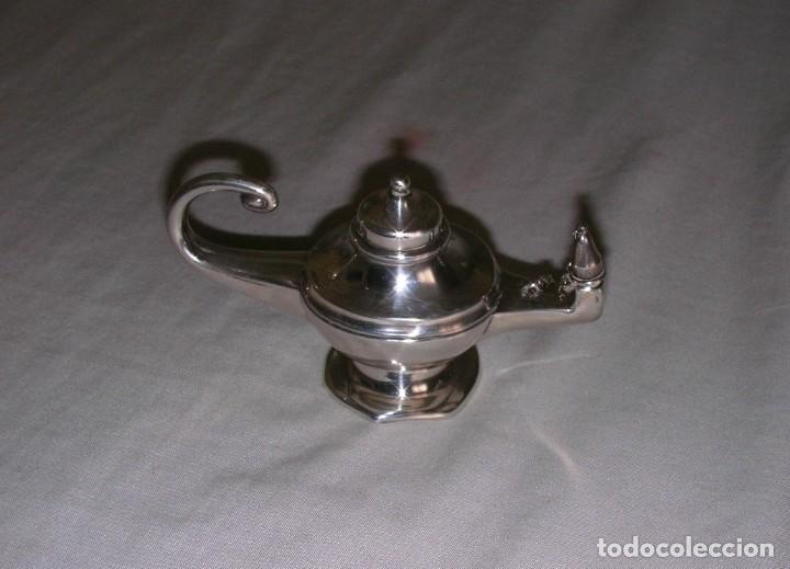 Antig&uuml;edades: L&Aacute;MPARA DE ALADINO DE PLATA - Foto 5
