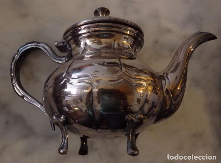 Antig&uuml;edades: JUEGO DE CAFE Y TE ALPACA CORTASA - Foto 4