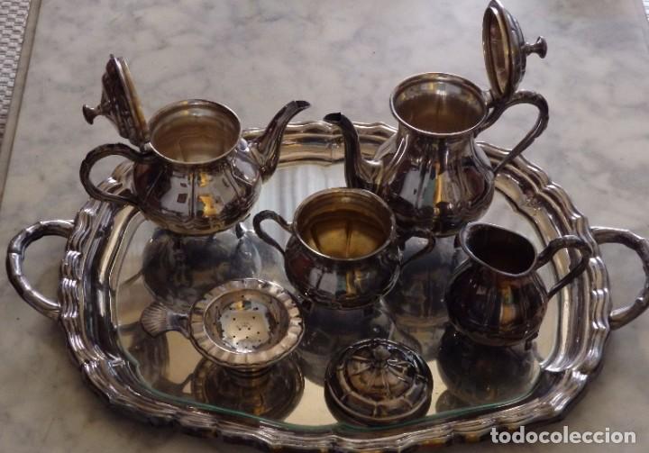 Antig&uuml;edades: JUEGO DE CAFE Y TE ALPACA CORTASA - Foto 8