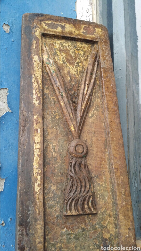 Oggetti Antichi: Antigua madera tallada de retablo posible s.XVII