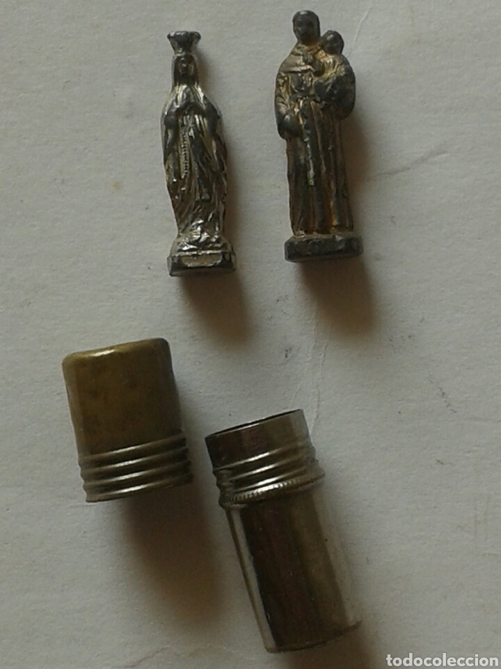 Antig&uuml;edades: CAPSULA - RELIGIOSO - VIRGEN - 3 cm. - FRANCIA - Foto 2