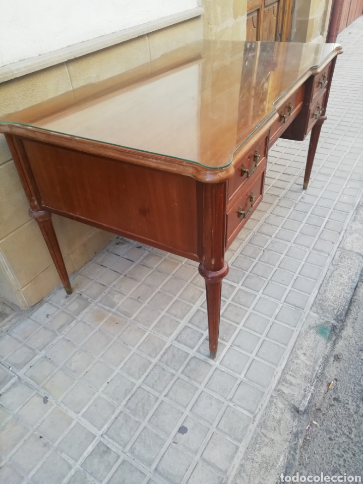 mesa antigua de despacho o escritorio. madera m - Compra venta en  todocoleccion