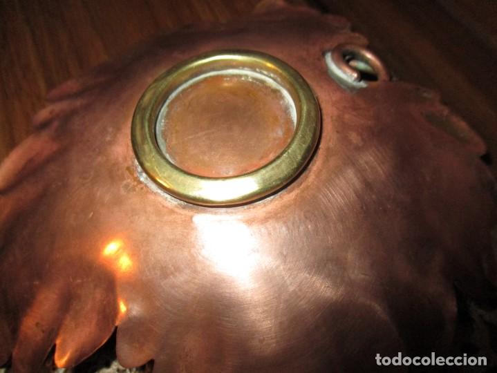 Antig&uuml;edades: bandeja de cobre , hoja de parra - Foto 2