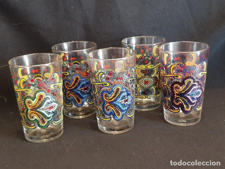 Antiquit&eacute;s: 5 vasos vintage chupito digestivo , Francia.