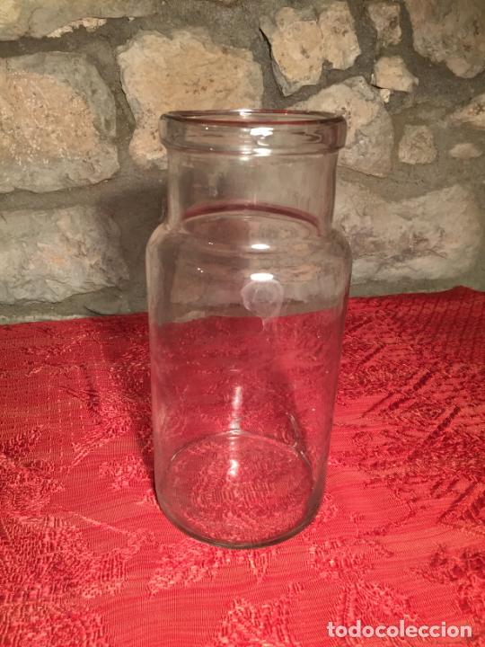 Antigüedades: Antiguo tarro / bote de cristal transparente de colmado o tienda de los años 20-30 - Foto 2 - 211460076