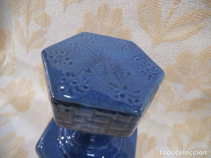 Antig&uuml;edades: JUEGO DE TOCADOR EXAGONAL AZUL - Foto 6