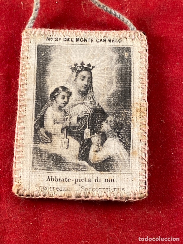 Antig&uuml;edades: Escapulario monte Carmelo - Foto 2