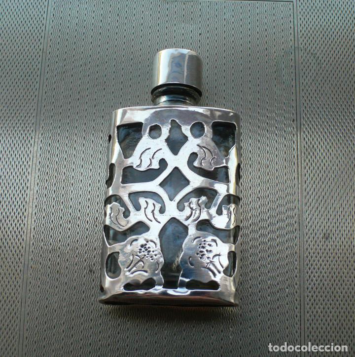 Antigüedades: Botella antigua para perfume. plata 925 inglaterra.London - Foto 1 - 211679751