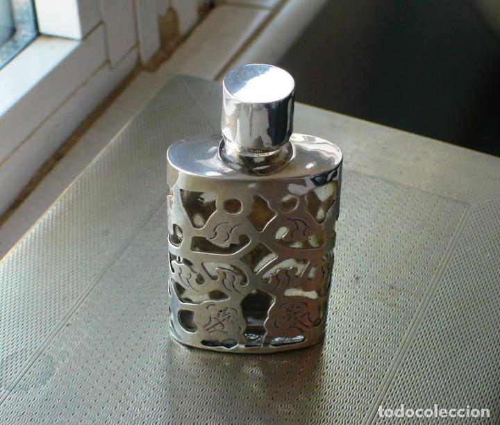 Antigüedades: Botella antigua para perfume. plata 925 inglaterra.London - Foto 6 - 211679751