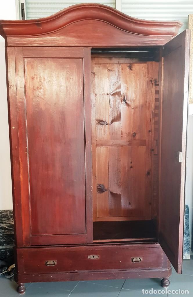 Antig&uuml;edades: Gran armario de pino rojo - Foto 2