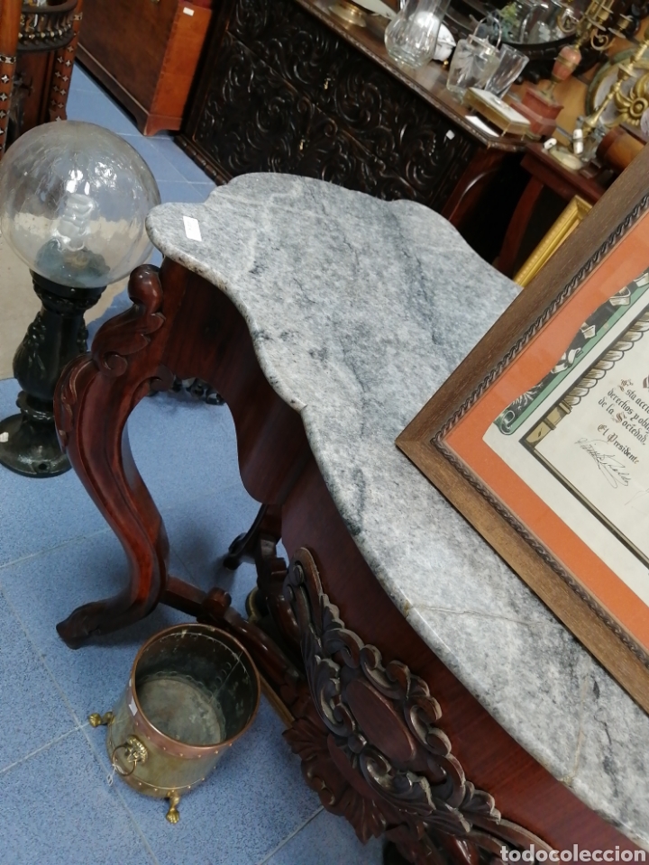 Antig&uuml;edades: Consola isabelina caoba - Foto 2
