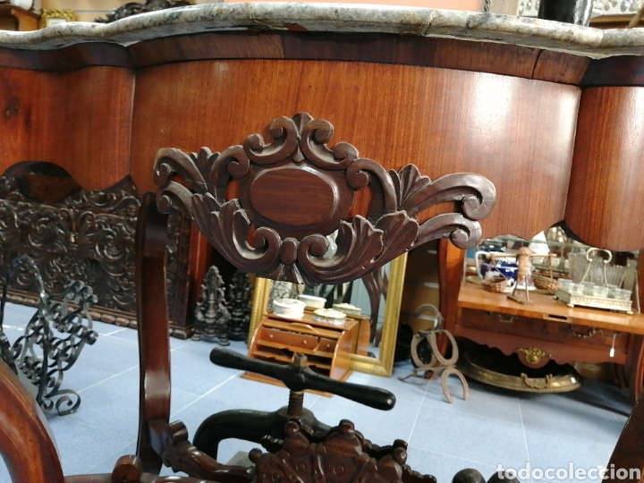 Antig&uuml;edades: Consola isabelina caoba - Foto 4