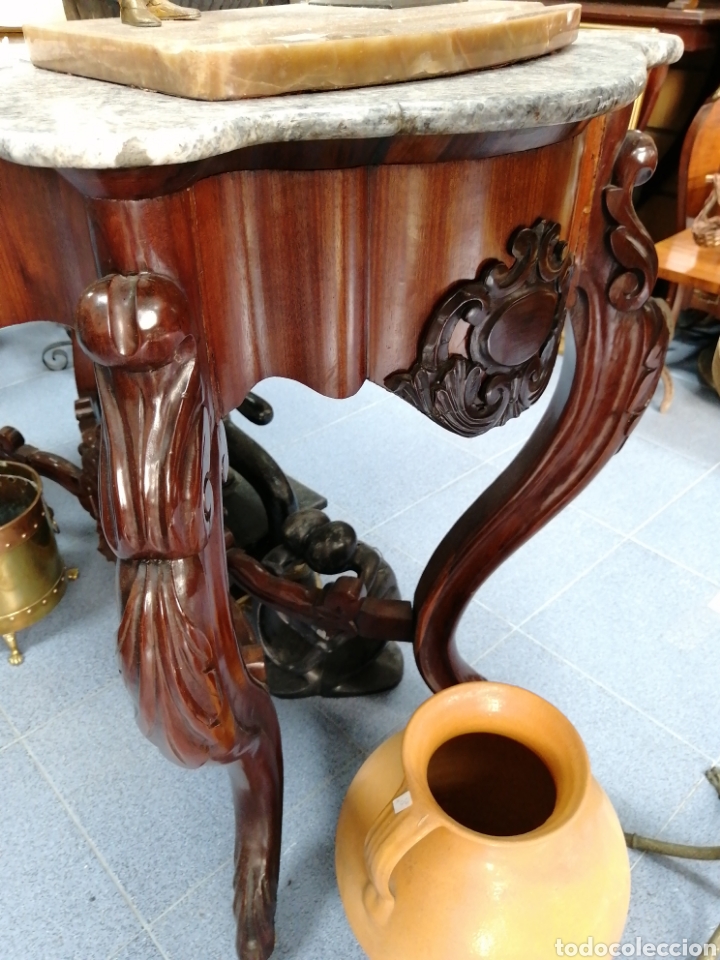 Antig&uuml;edades: Consola isabelina caoba - Foto 7