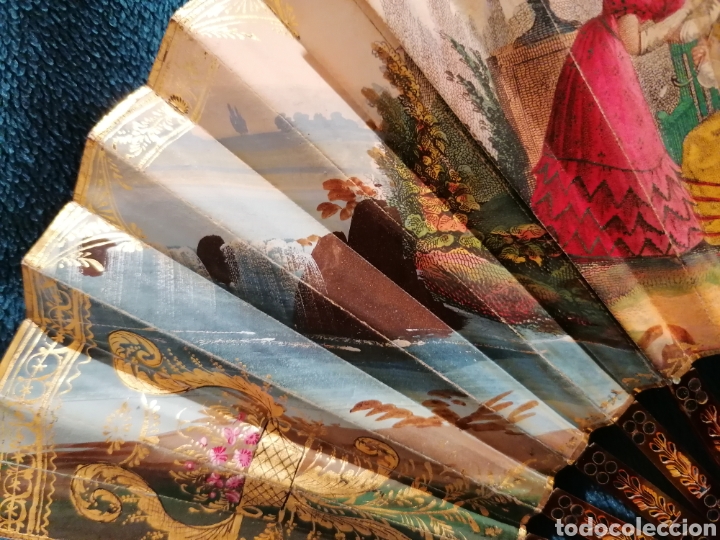 Antig&uuml;edades: ABANICO ANTIGUO CON ESCENA - Foto 6