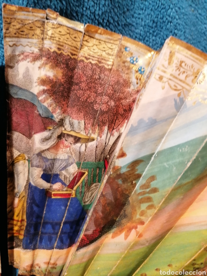 Antig&uuml;edades: ABANICO ANTIGUO CON ESCENA - Foto 10