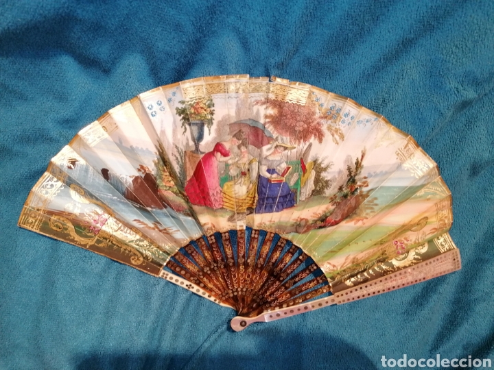 Antig&uuml;edades: ABANICO ANTIGUO CON ESCENA - Foto 57