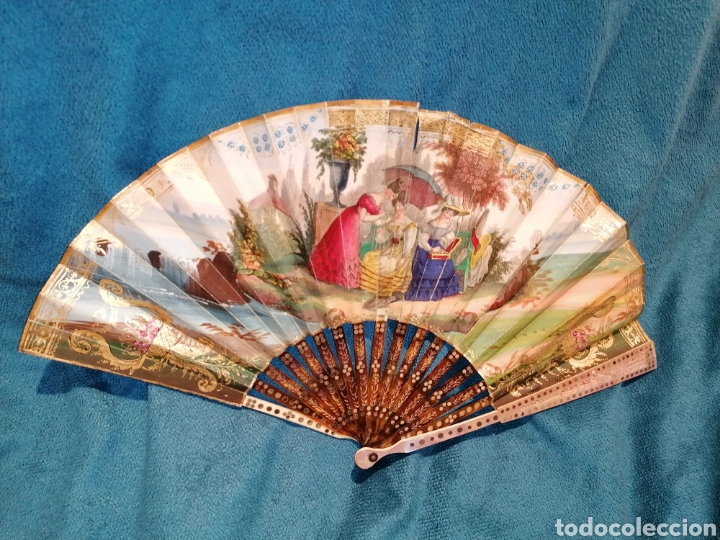 Antig&uuml;edades: ABANICO ANTIGUO CON ESCENA - Foto 62