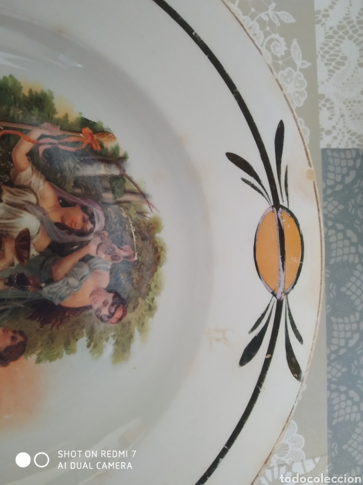 Antig&uuml;edades: Plato porcelana Oviedo - Foto 2