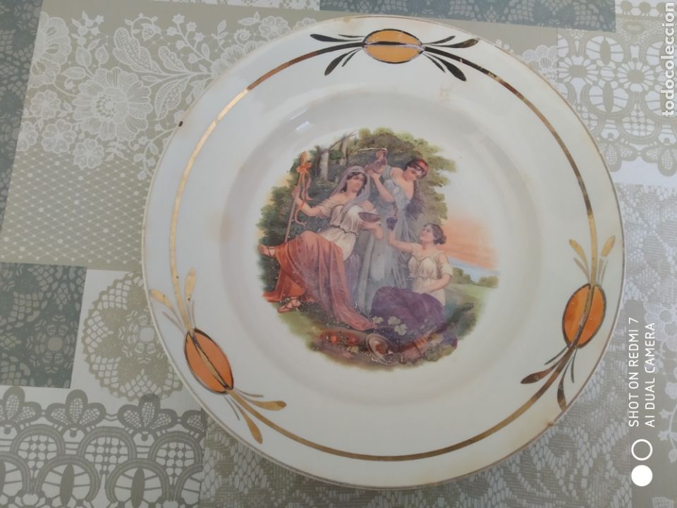 Antig&uuml;edades: Plato porcelana Oviedo - Foto 1