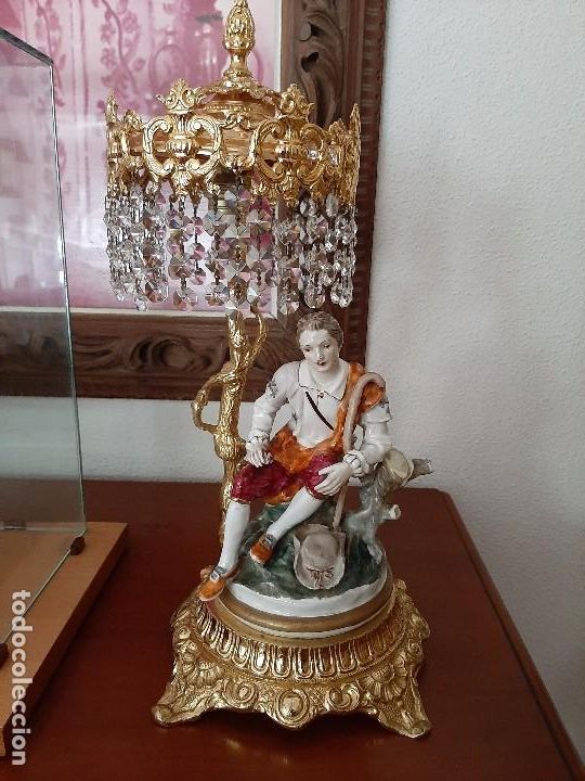 Antig&uuml;edades: LAMPARA PORCELANA - Foto 1